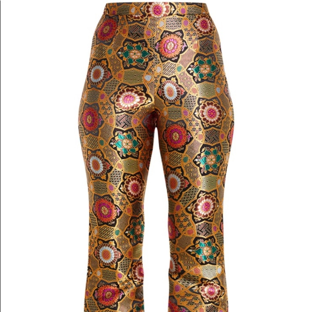 💛 Plus Jacquard High Waisted Flared Pants 💛